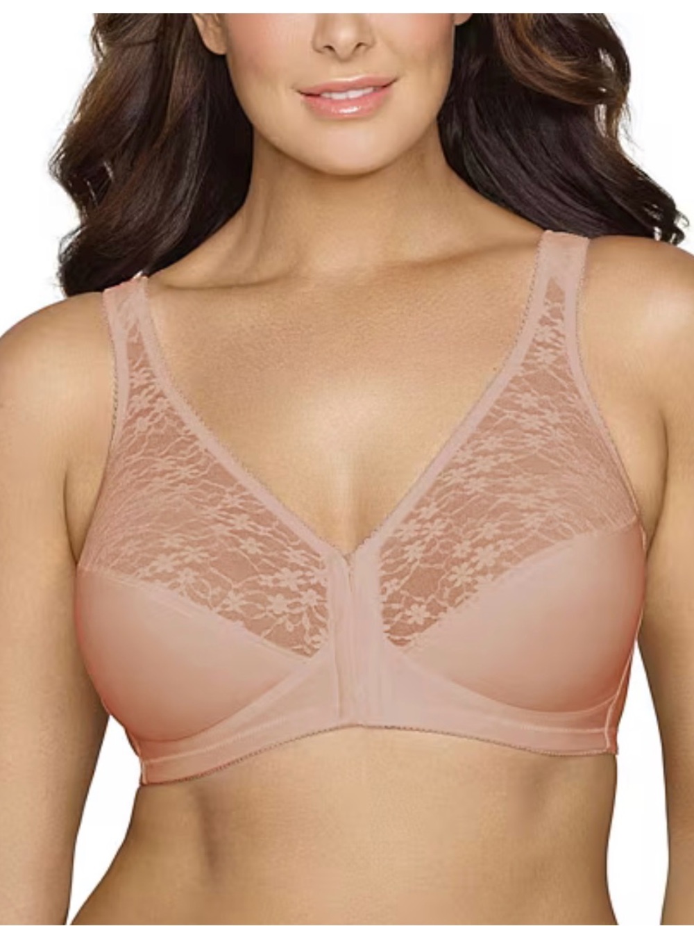Exquisite Form Women's FULLY Lace Wireless Back & Posture Support Bra 44C